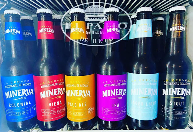 Cervezas Minerva disponibles en El Patio de Beto